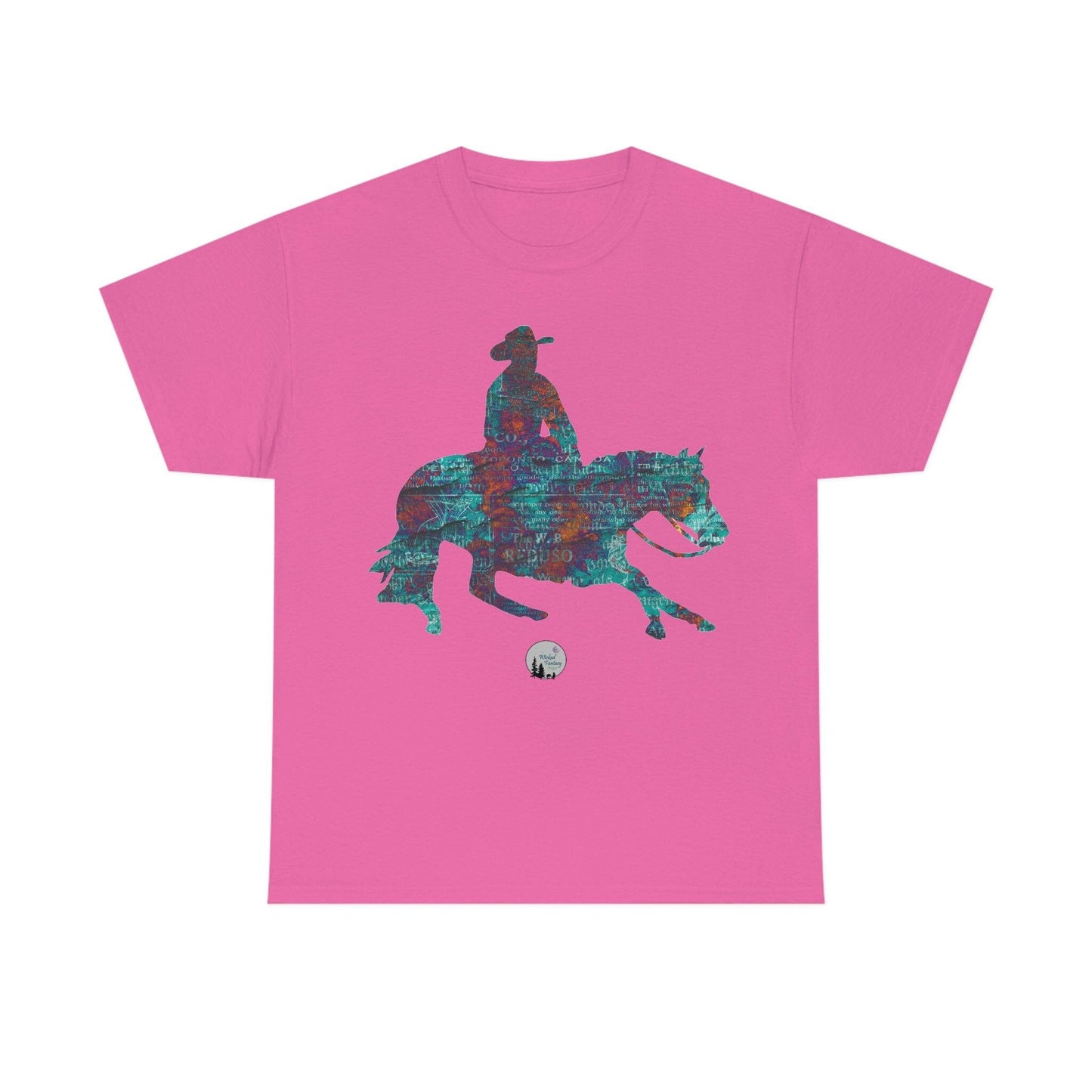Cutting Horse Western Rustic Edgy Cute Heavy Cotton Tee