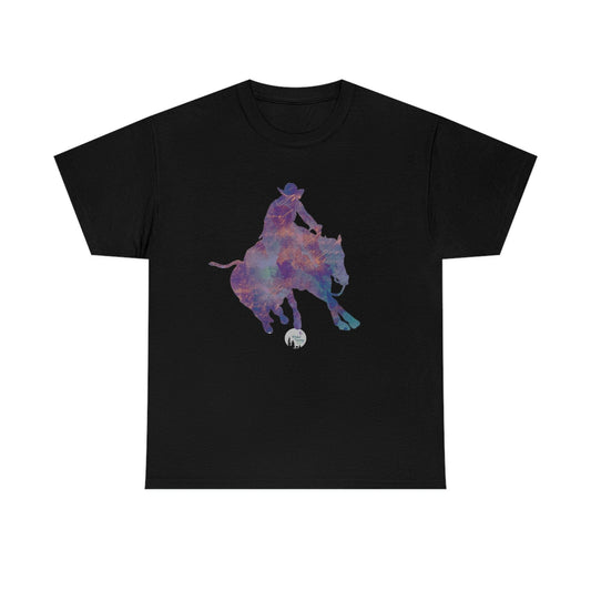 Reined Cow Horse Western Rustic Edgy Cute Heavy Cotton Tee