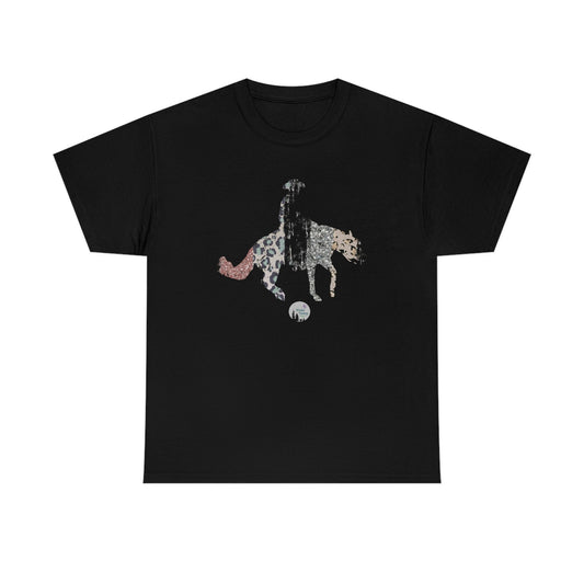 Leopard Glitter Reiner Spin Reining Horse Western Rustic Edgy Cute Heavy Cotton Tee