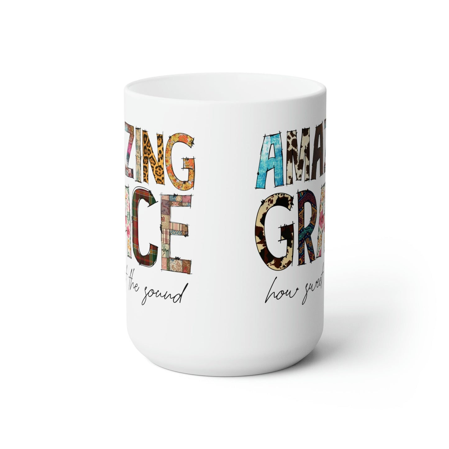 Amazing Grace western boho rustic Ceramic Mug 15oz