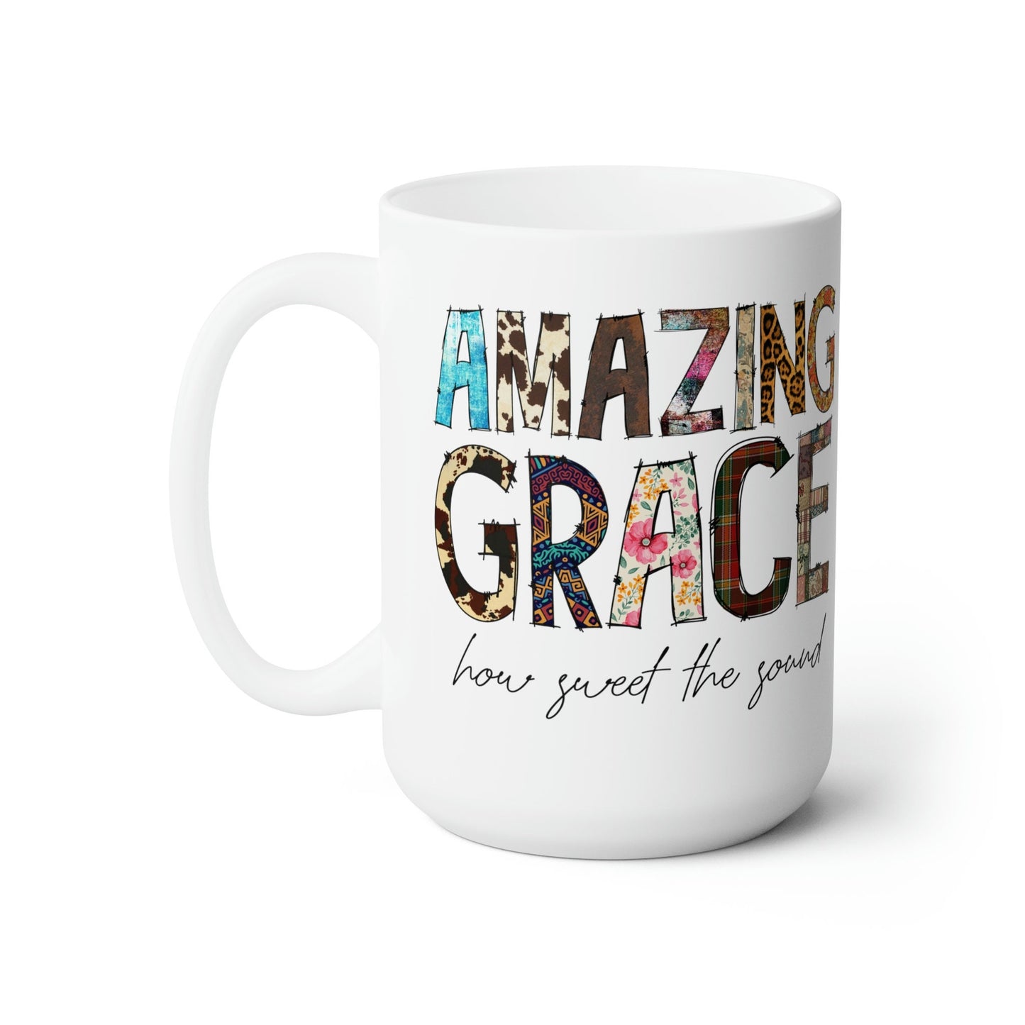 Amazing Grace western boho rustic Ceramic Mug 15oz