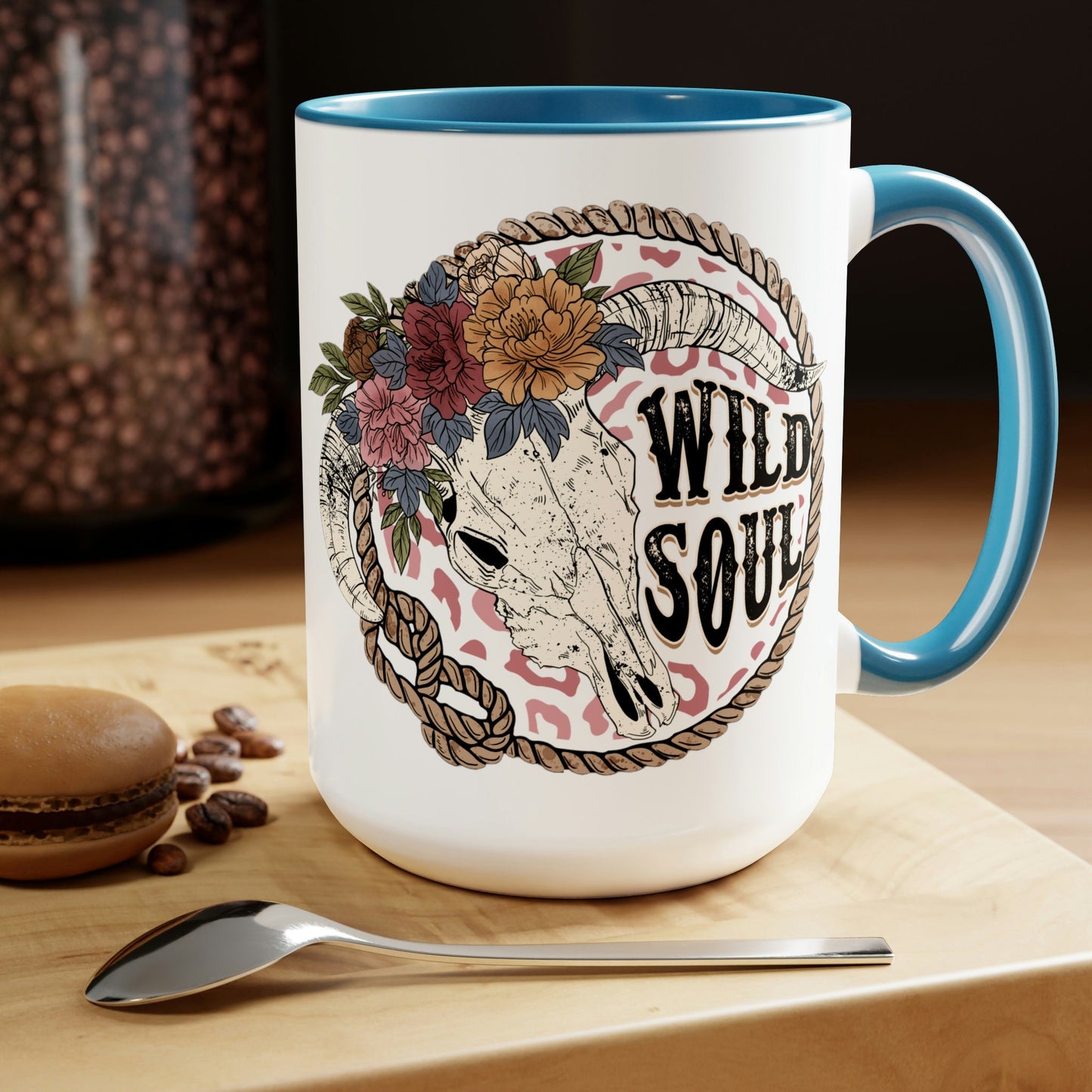 Western Boho Wild Soul Wild Side Two-Tone Coffee Mug 15oz