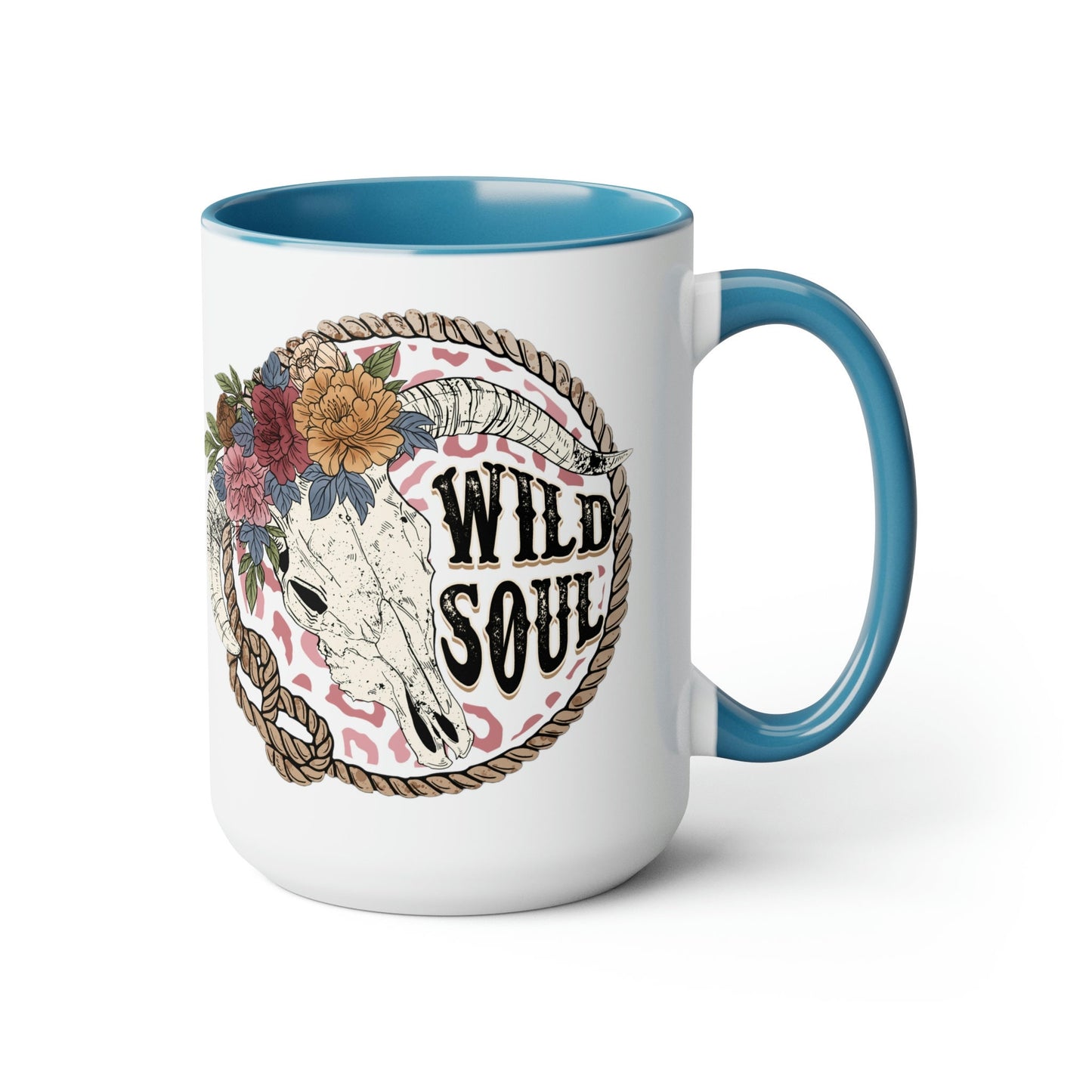 Western Boho Wild Soul Wild Side Two-Tone Coffee Mug 15oz