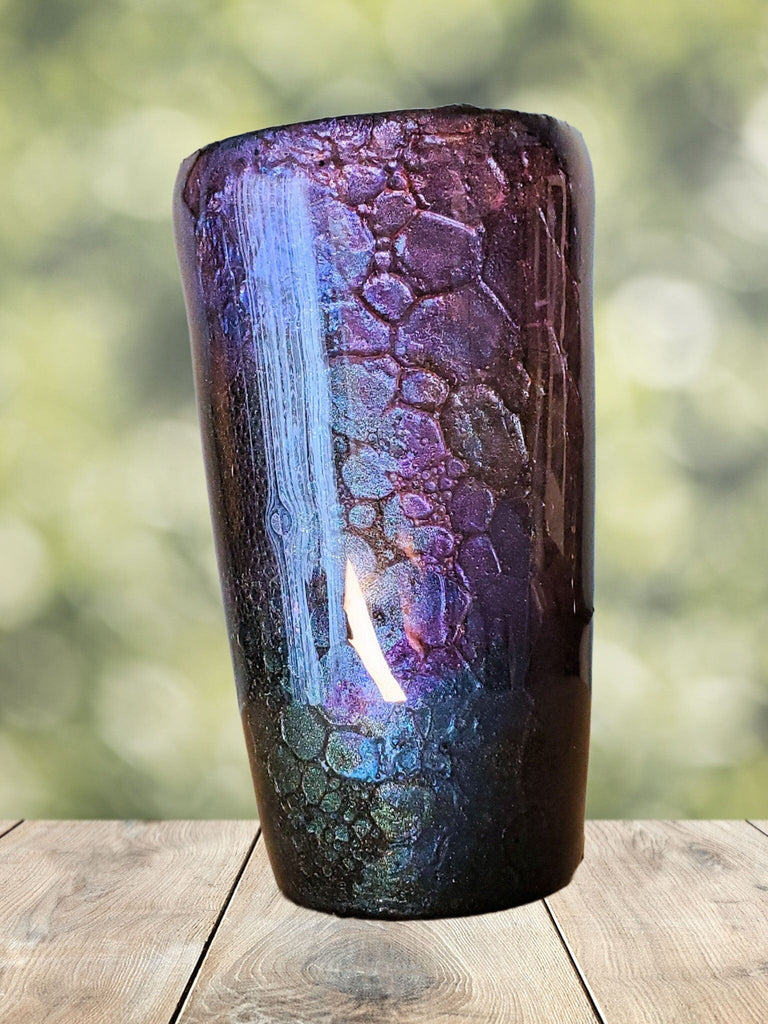 Dragon Scale Pattern Ceramic Epoxy Resin Tumbler