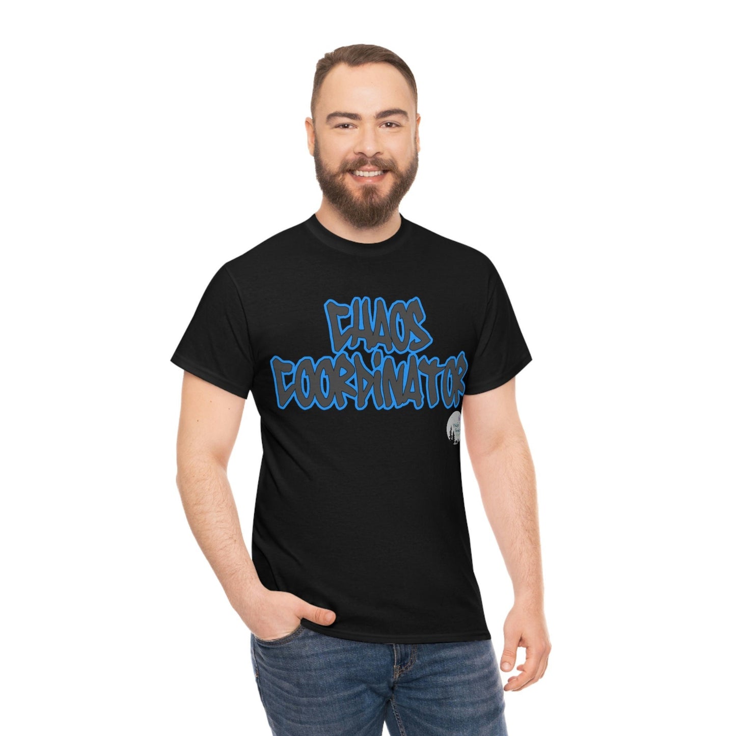 Chaos Coordinator Blue Sarcastic Funny Heavy Cotton Tee