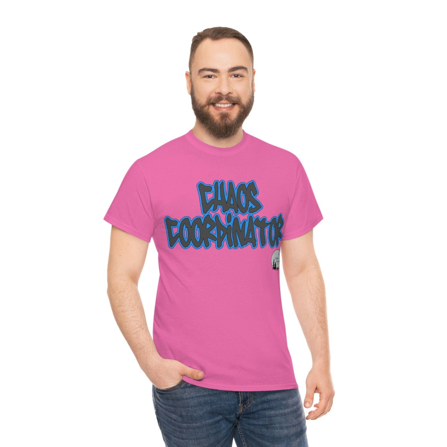 Chaos Coordinator Blue Sarcastic Funny Heavy Cotton Tee