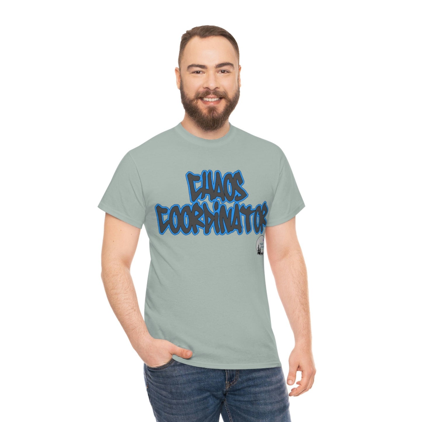 Chaos Coordinator Blue Sarcastic Funny Heavy Cotton Tee