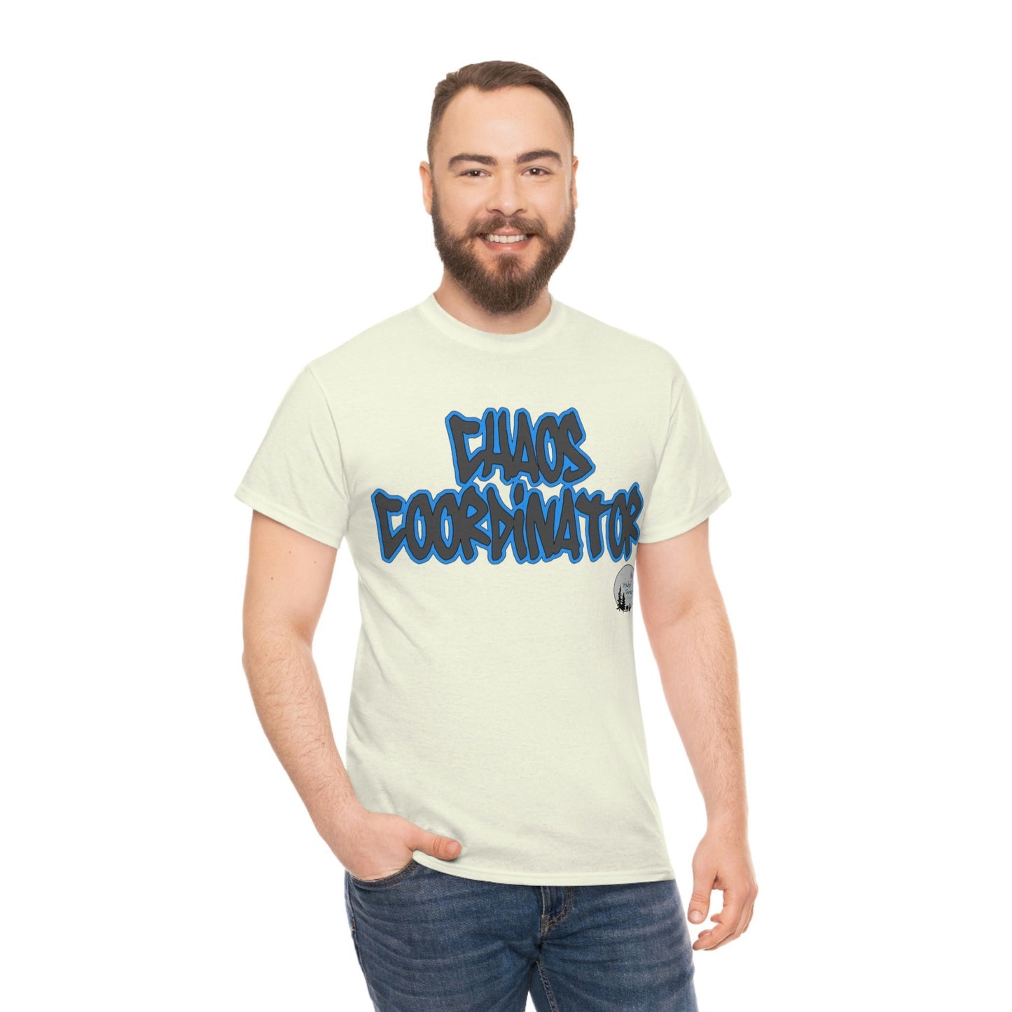 Chaos Coordinator Blue Sarcastic Funny Heavy Cotton Tee