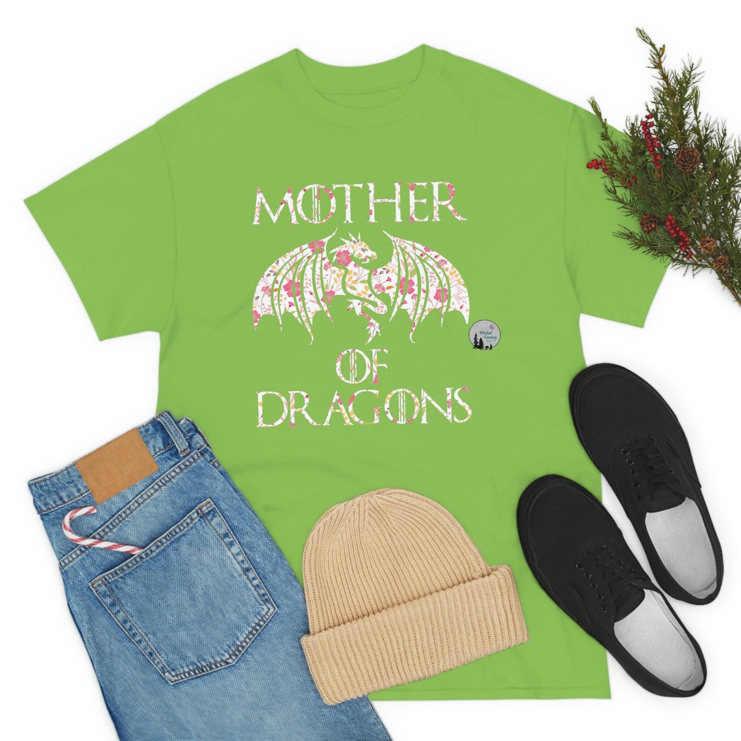 Mother of Dragons Cute Funny Heavy Cotton Tee