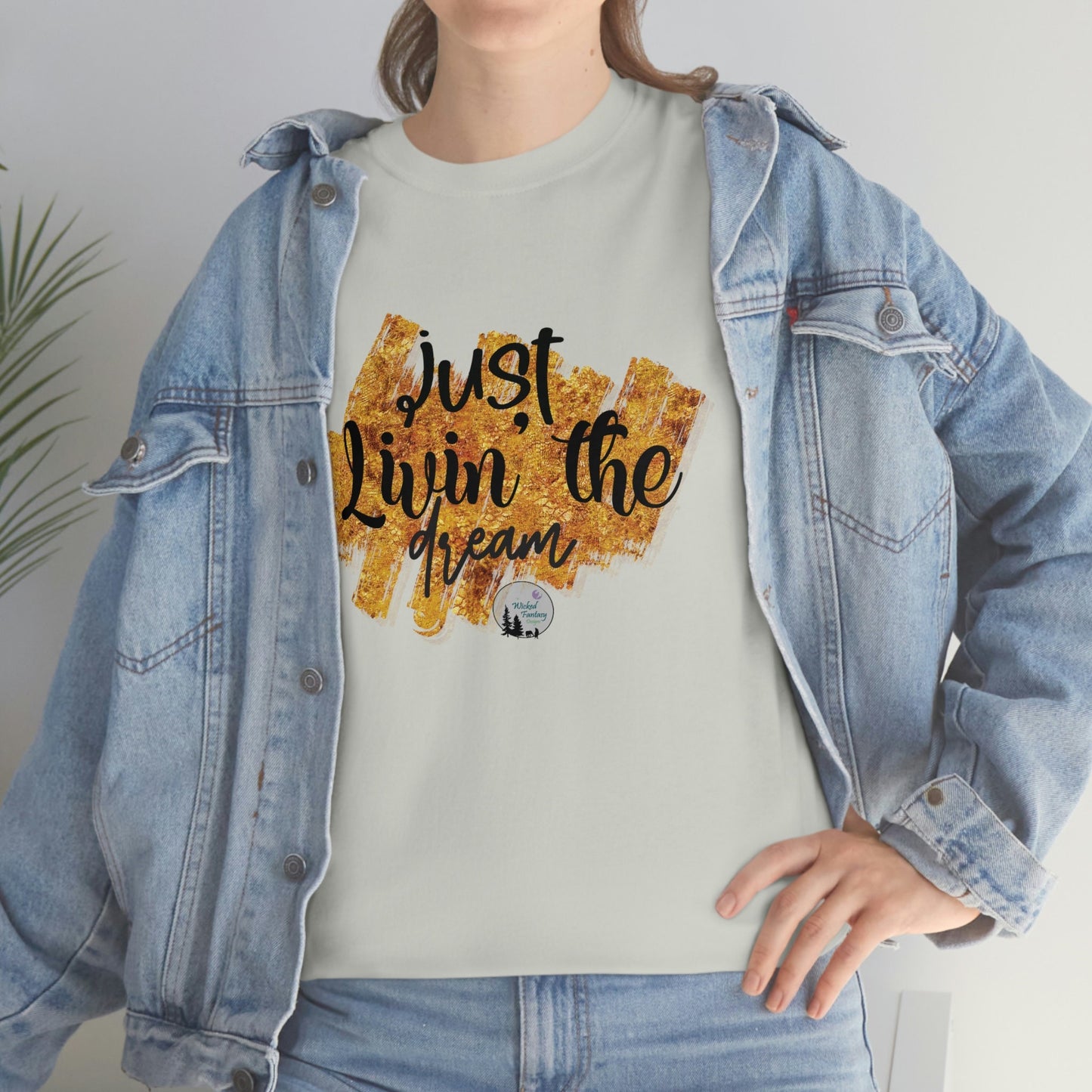 Just Livin The Dream Sarcastic Funny Edgy Cute Heavy Cotton Tee