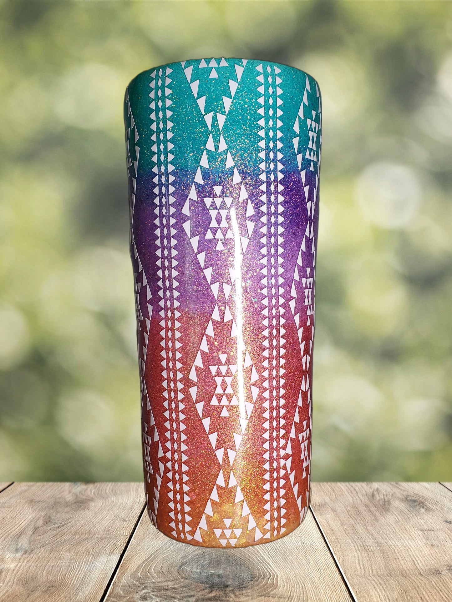 You Personalize Spill proof Pastel Navajo Sunset Sunrise Ombre Glitter Tumbler Iron Flask Custom Tumbler Travel Mug