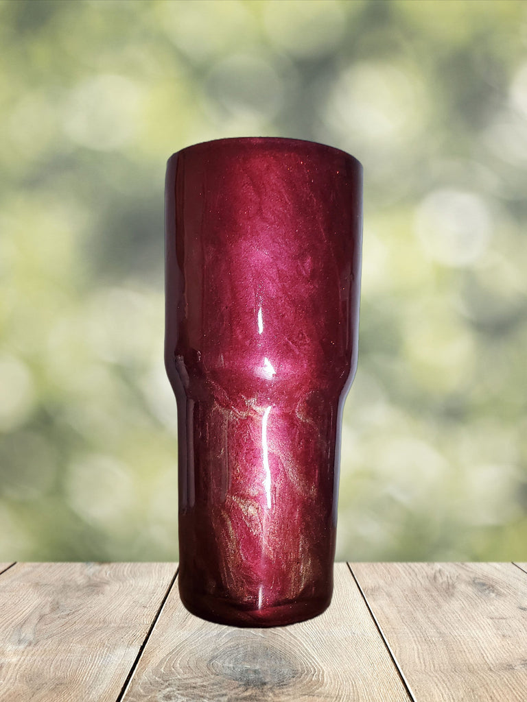 You Personalize it Red Wine Mica Powder with Titanium Swirls Custom Epoxy Resin Tumbler Multiple Sizes with Handle