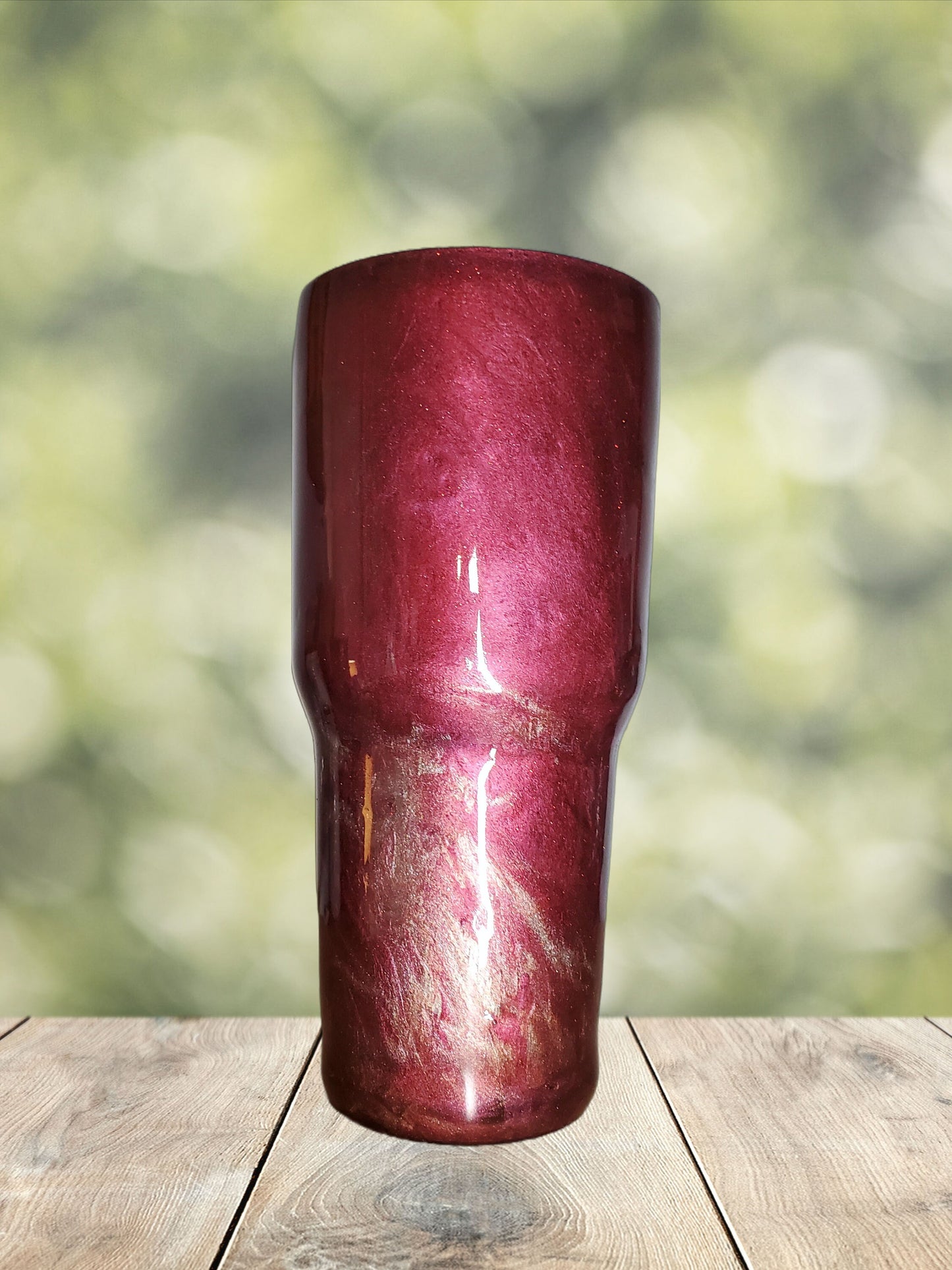 You Personalize it Red Wine Mica Powder with Titanium Swirls Custom Epoxy Resin Tumbler Multiple Sizes with Handle