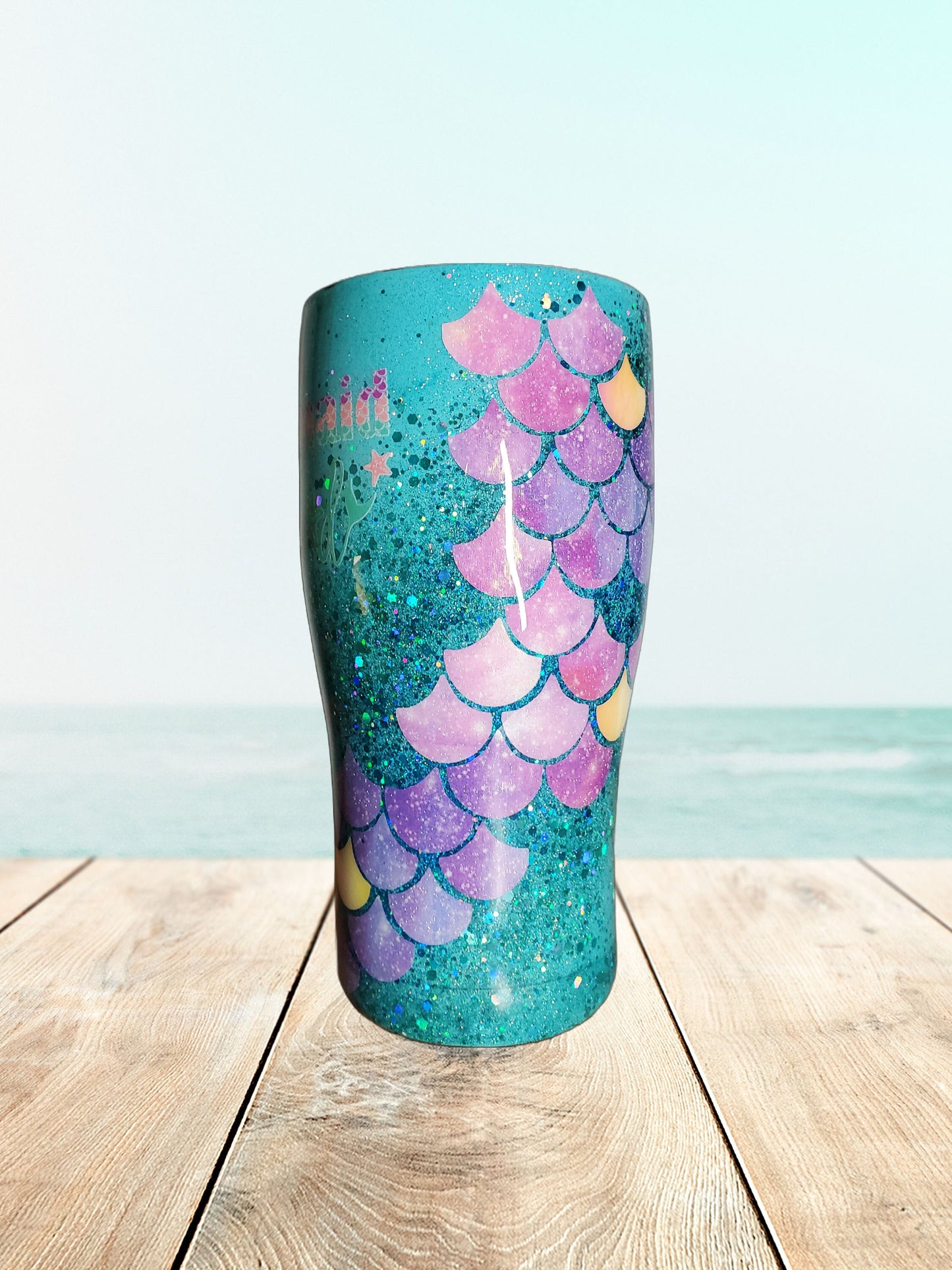 You Personalize Mermaid Squad Mermaid Scales Glitter Tumbler Iron Flask Stanley Yeti Custom Tumbler Travel Mug