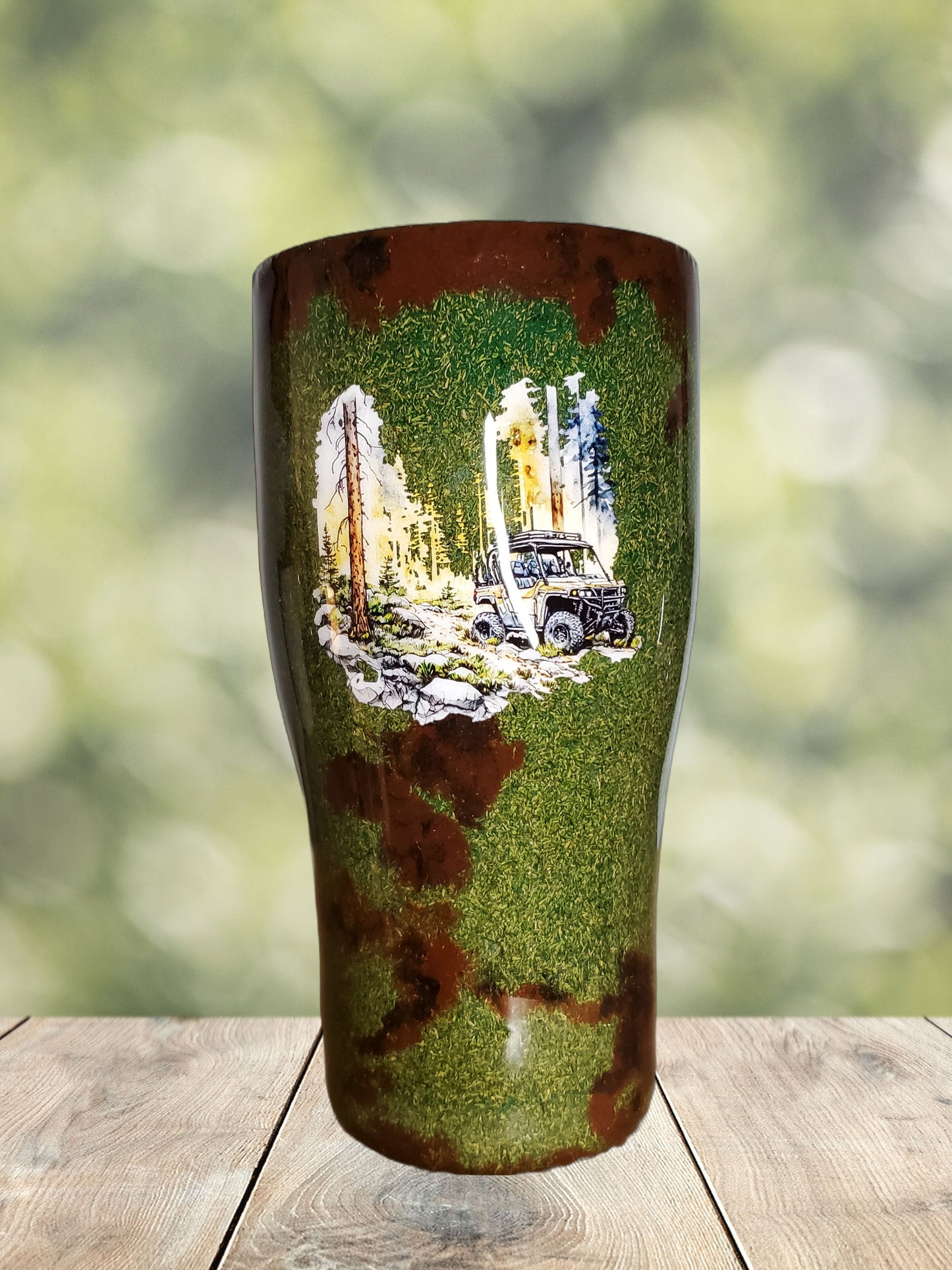 You Personalize  UTV Forest Outdoors Grass Tumbler Iron Flask Stanley Yeti Custom Tumbler Travel Mug