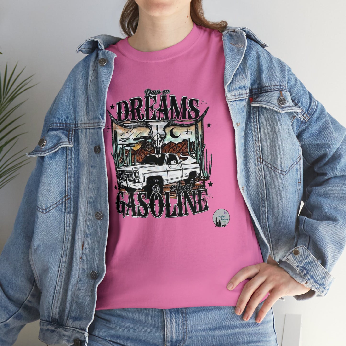 Running On Dreams and Gasoline Country Heavy Cotton Tee