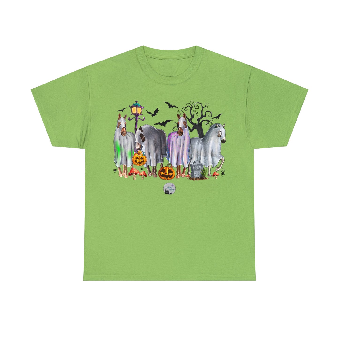 Haloween Horse Trick O' Treat Heavy Cotton Tee