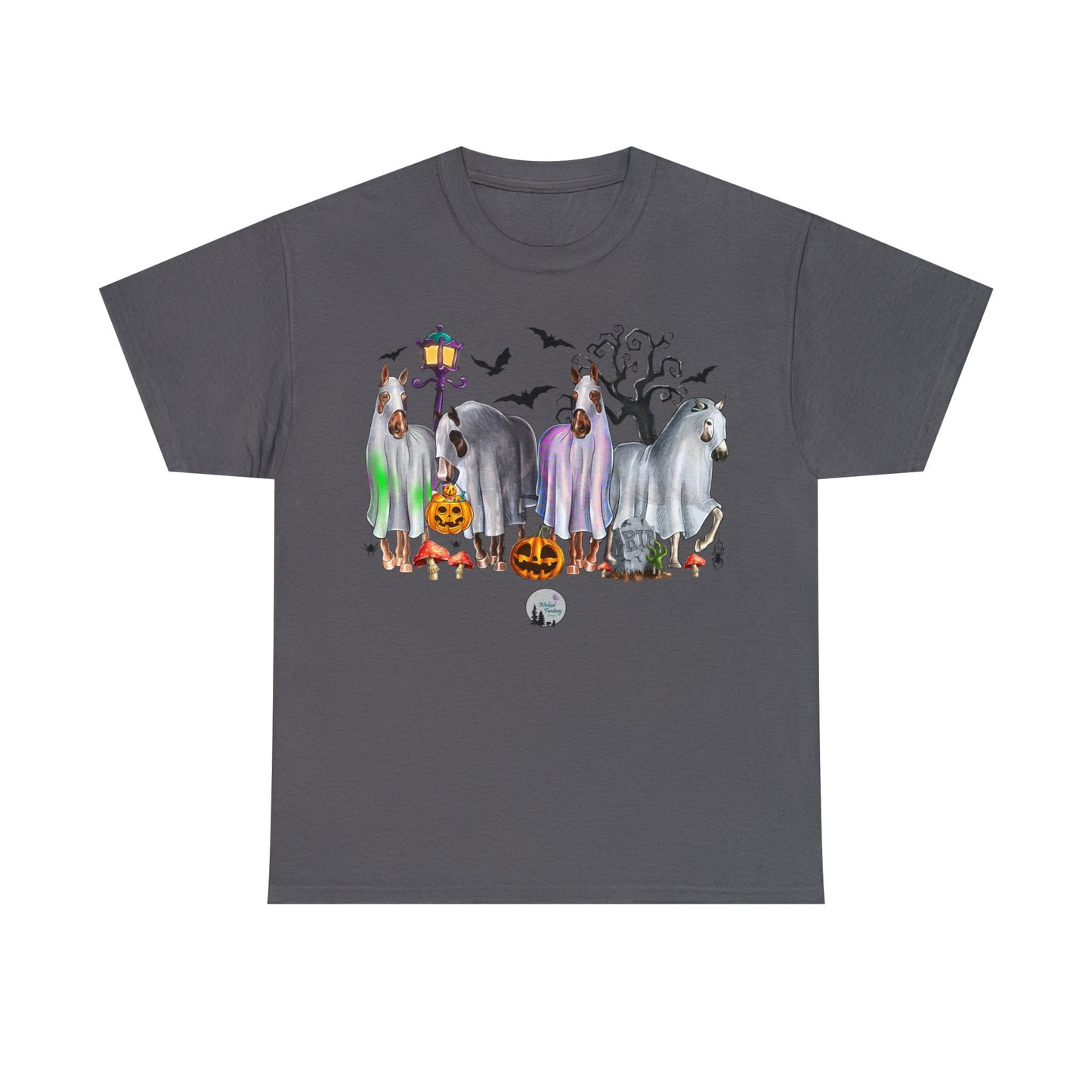 Haloween Horse Trick O' Treat Heavy Cotton Tee