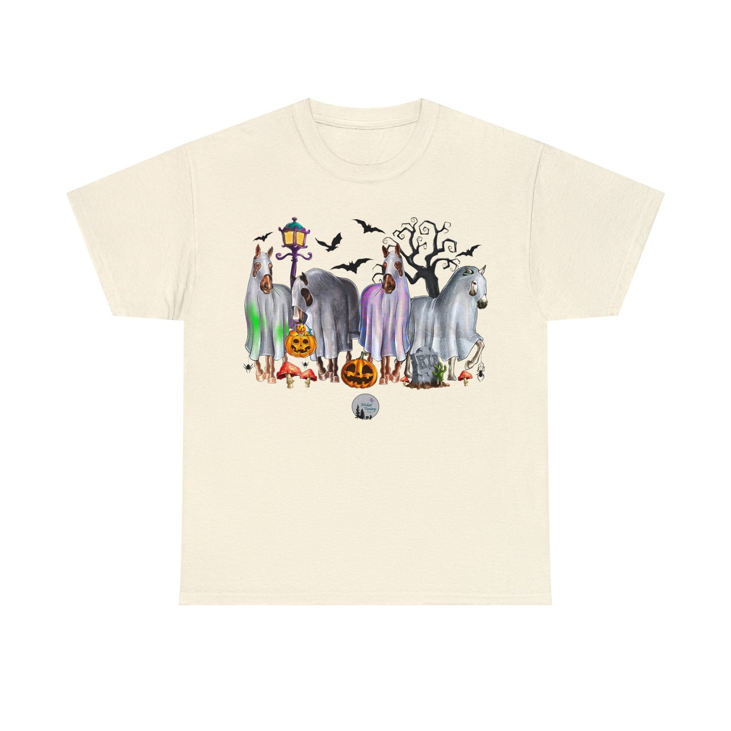 Haloween Horse Trick O' Treat Heavy Cotton Tee