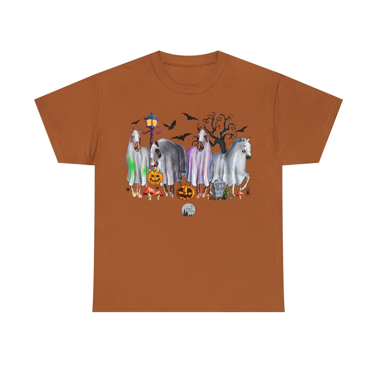 Haloween Horse Trick O' Treat Heavy Cotton Tee