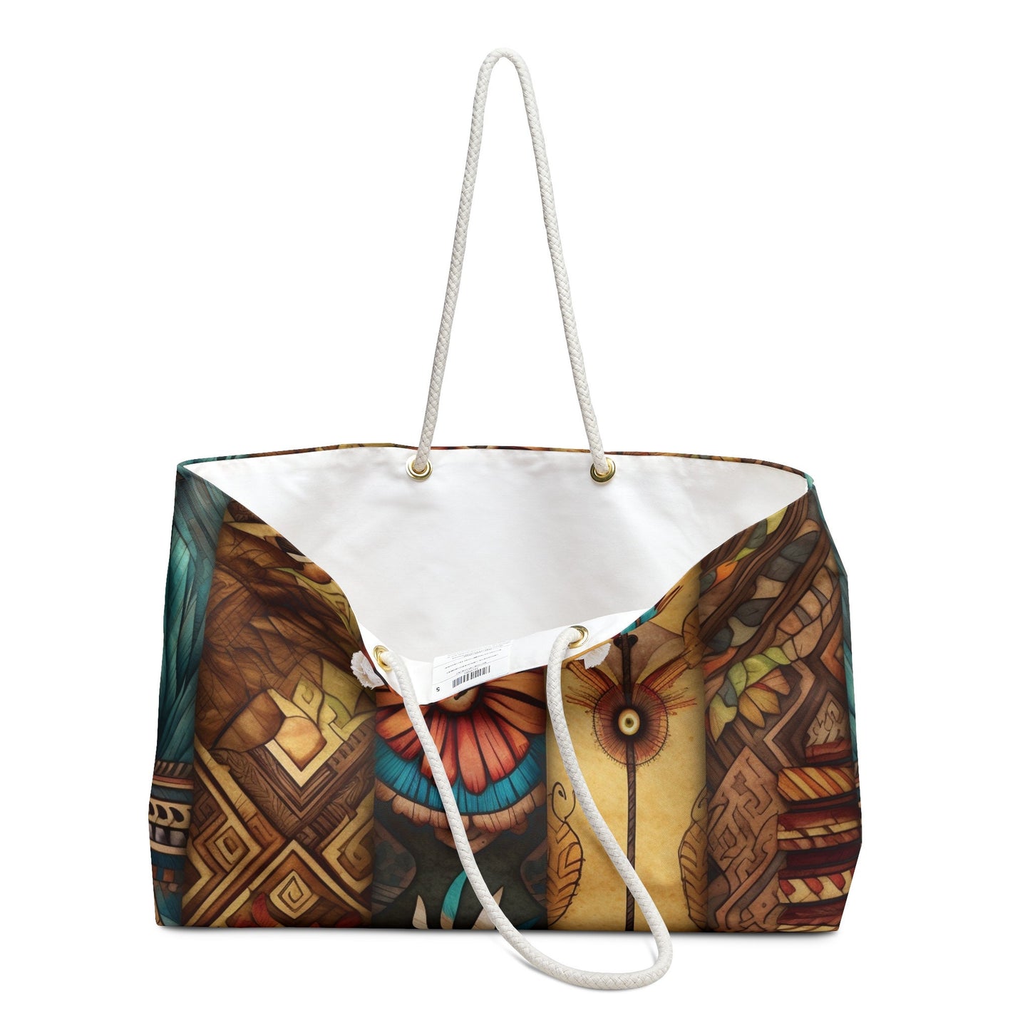 Boho Feather Sunflower Vintage Weekender Bag