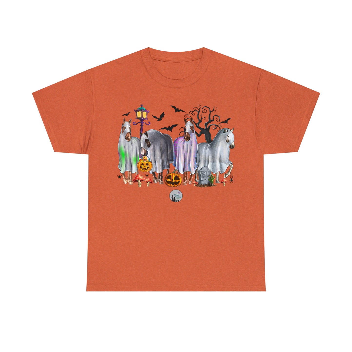 Haloween Horse Trick O' Treat Heavy Cotton Tee