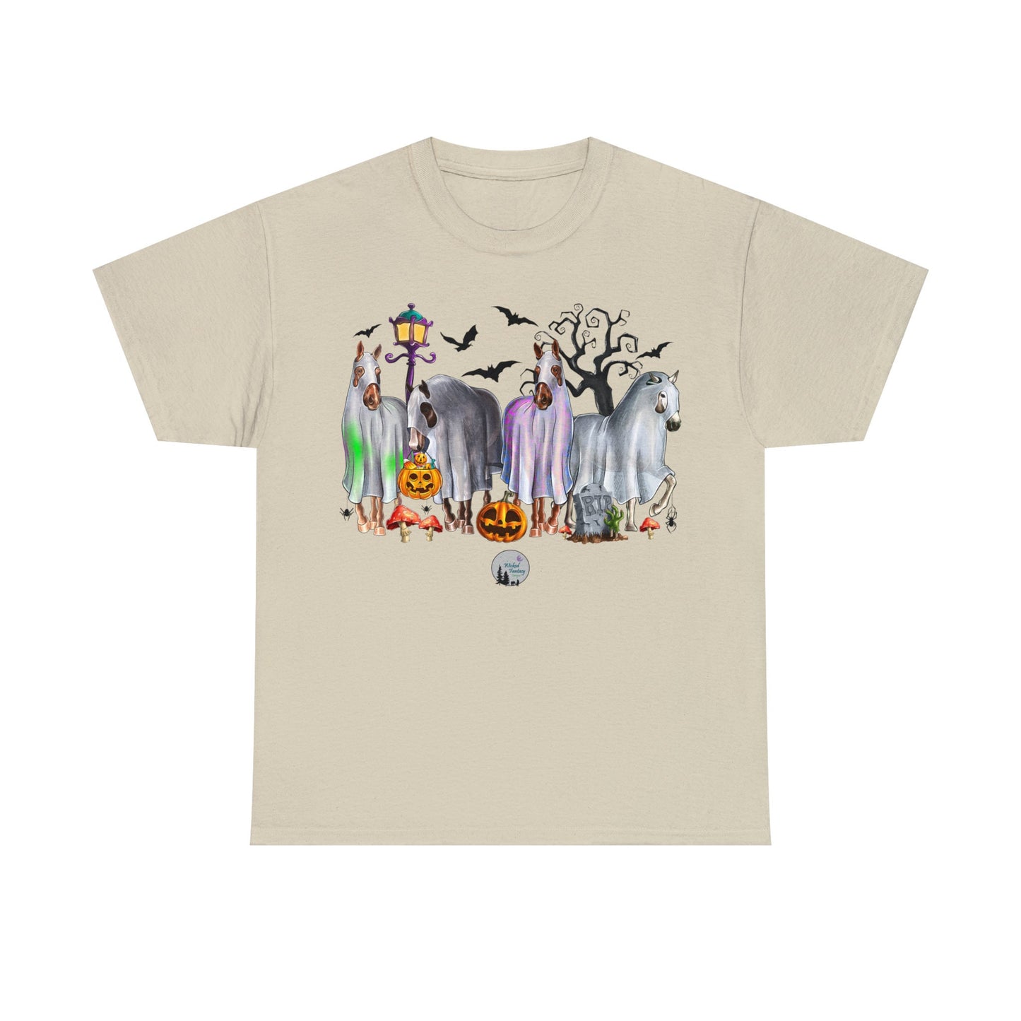 Haloween Horse Trick O' Treat Heavy Cotton Tee