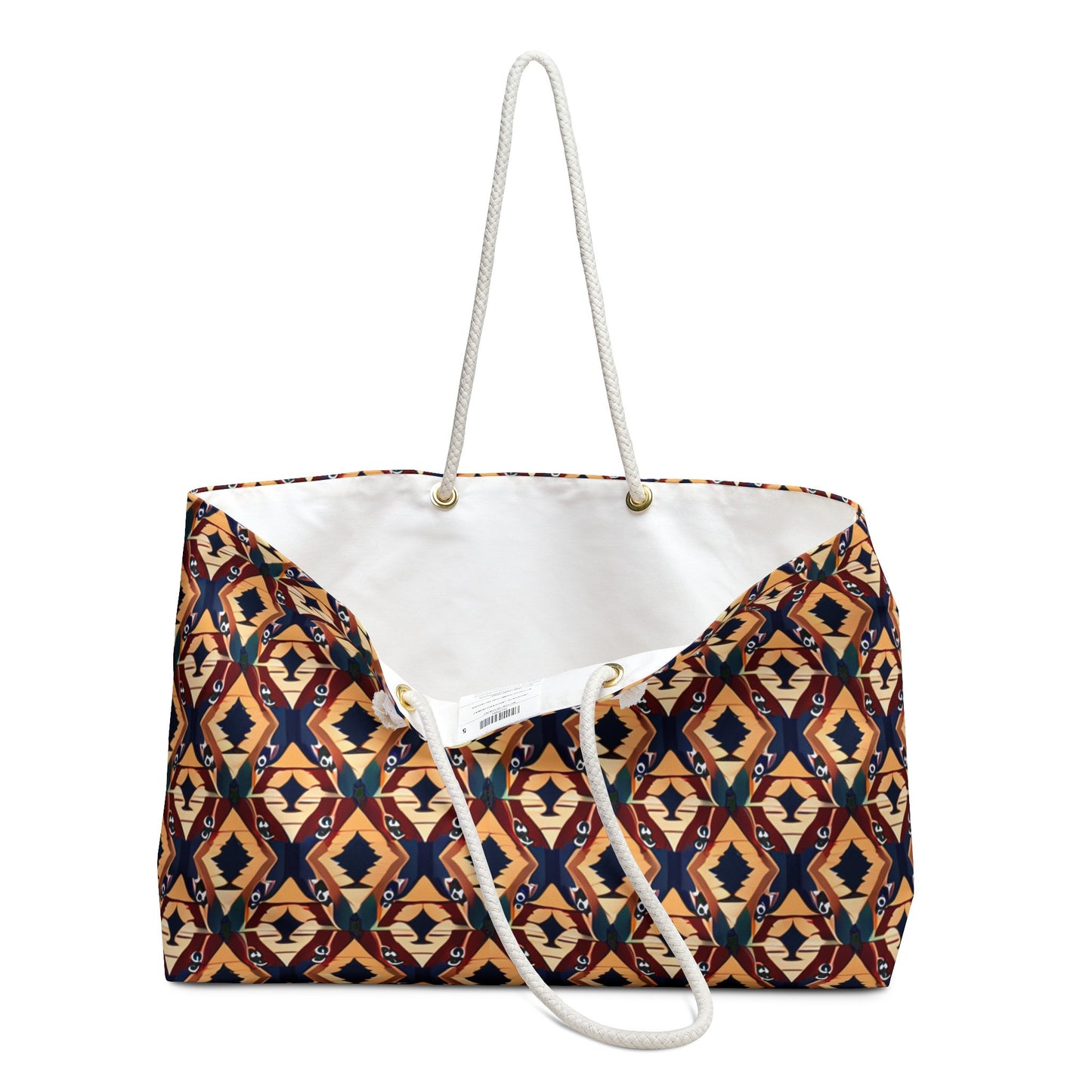 Boho Southwest Geometric Pattern Weekender Bag