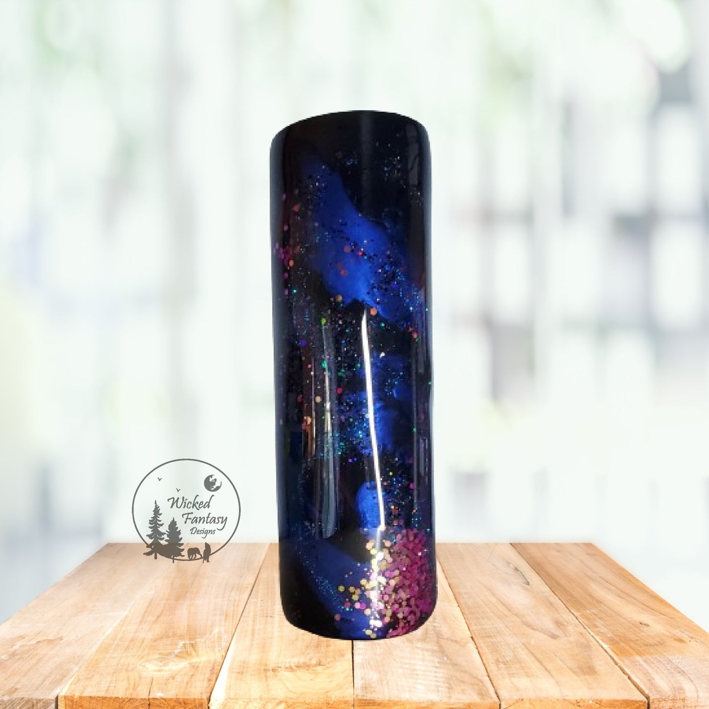 Stars Can't Shine Without Darkness Nebula Milky Way Glitter Tumbler 30oz Skinny