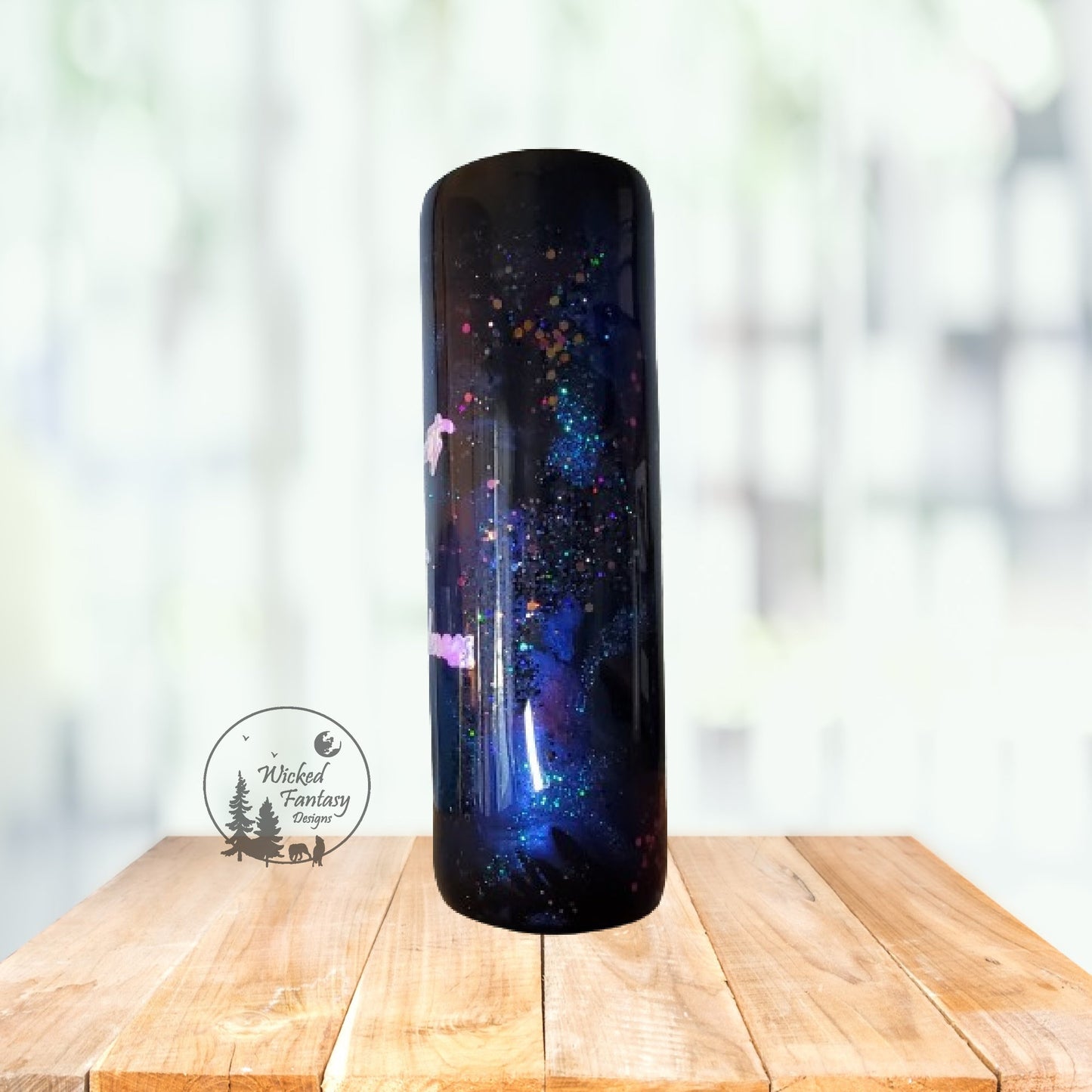 Stars Can't Shine Without Darkness Nebula Milky Way Glitter Tumbler 30oz Skinny